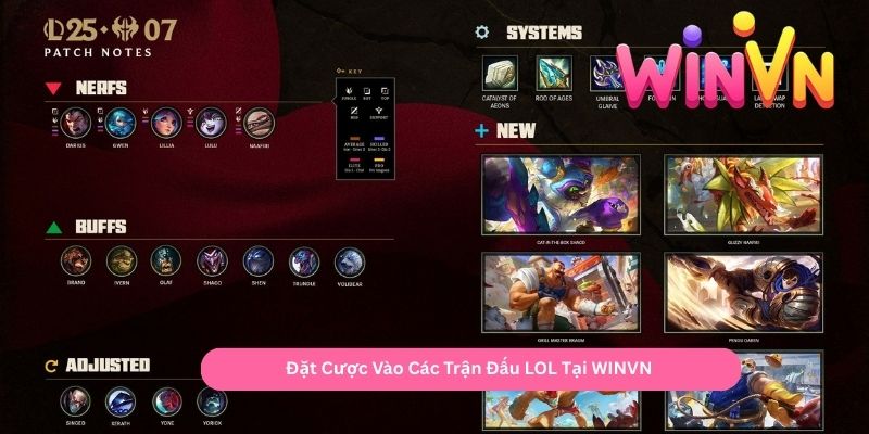 Đặt Cược Vào Các Trận Đấu LOL Tại WINVN